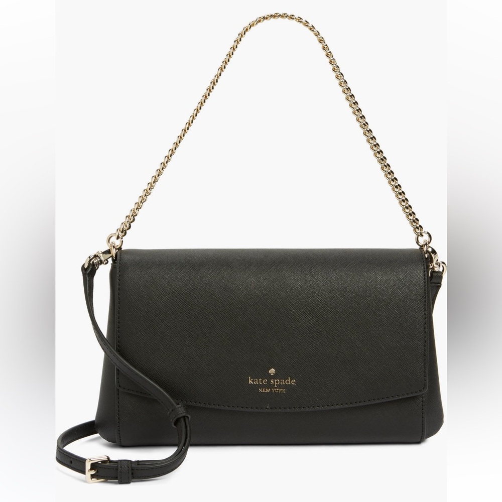 Kate Spade Black Crossbody with Chain Detail